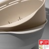 DéSuí食品級多功能瀝水籃組,內籃象牙白+外籃奶茶色 16L